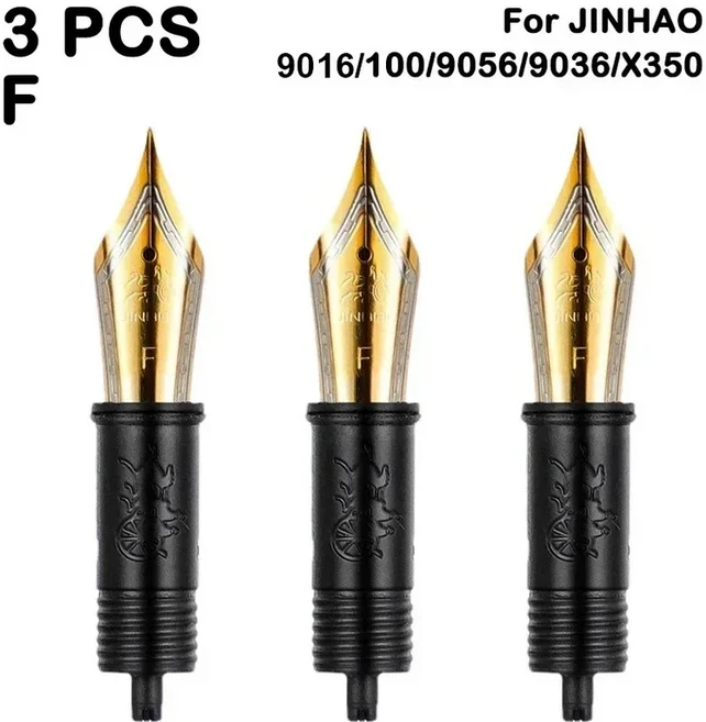 3/1 PCS JINHAO 만년필 하트비트 펜촉 EF/F/M 펜촉 9019/X용 159100 /9056/9036/9016 시리즈 문구 학교 사, 01 빠른  Mainland, 03 3 PCS NO.35 F Nibs