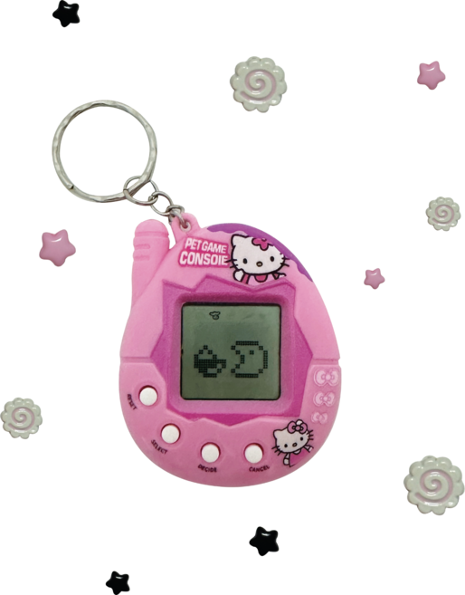 키티 다마고치 에어팟키링 휴대폰키링 가방키링, 1개, 핑크