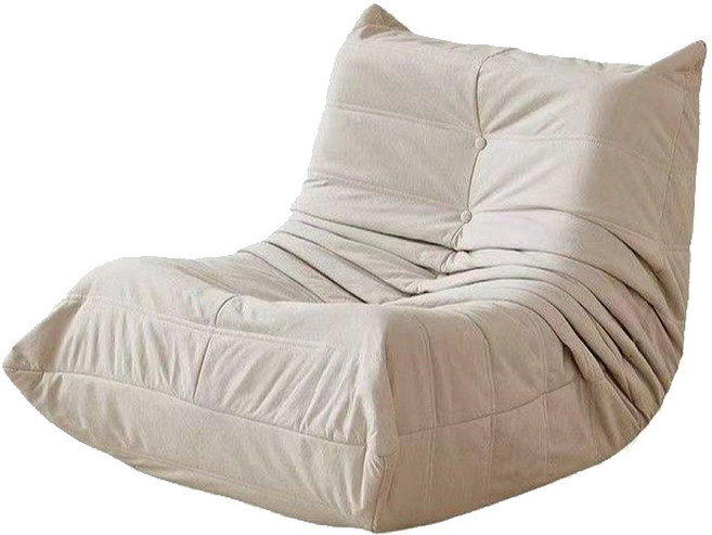 毛毛蟲沙發 懶人沙發 沙發椅 單人沙發 榻榻米 和室沙發, 加大款-米色