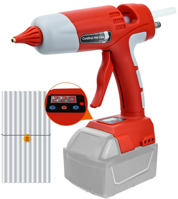 무선글루건 충전글루건 휴대용 충전식 접착제 무선 핫멜트 글루건 Dewalt Makita Milwaukee Bosch 1820V 리튬 이온 배터리용 전기 수리 DIY 도구 배터리 없, 03 For Milwaukee, 1개