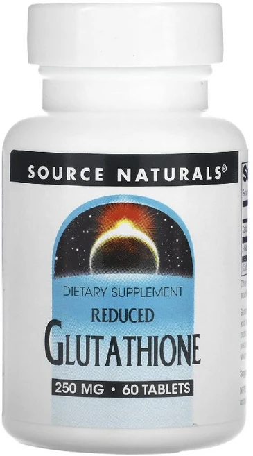 Source Naturals 환원형 글루타치온 250mg 60정 - 쿠팡