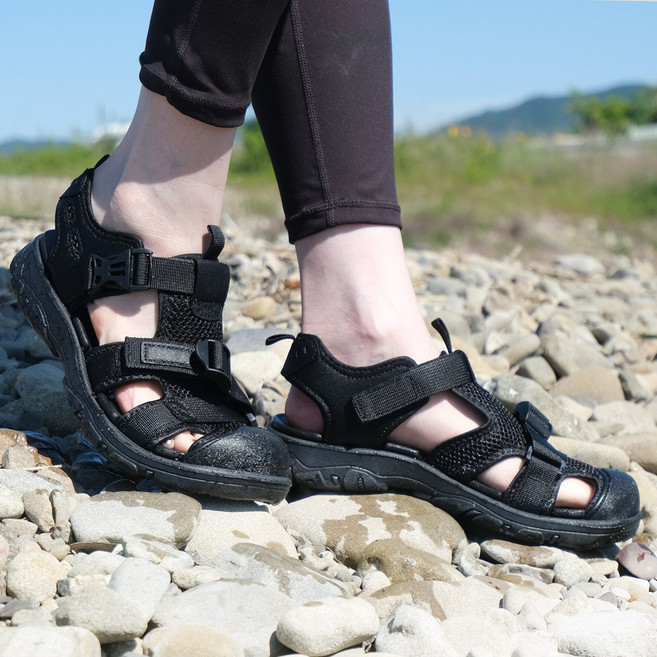 AmiAmi 水陸兩用 戶外運動涼鞋 RYL102, 38(24.0cm), 黑