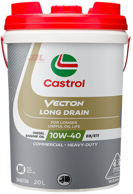 캐스트롤 벡톤 롱드레인 10W40 20L CK-4 E8/E11 연비절감형 100% 합성 장수명 디젤 엔진오일 백톤, 1개