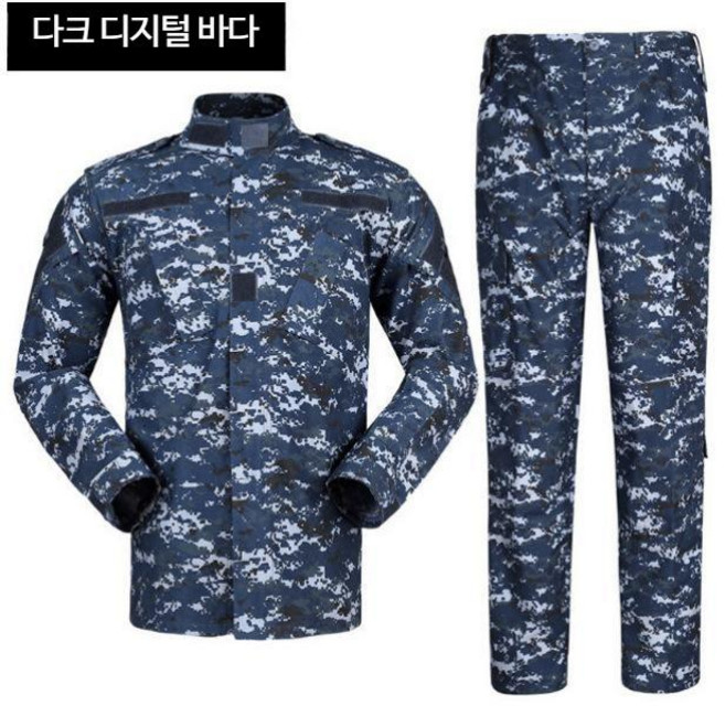 해군전투복 위장 미군 공군 해병대 유니폼 ACU 택티컬 육군, 다크 디지털 바다