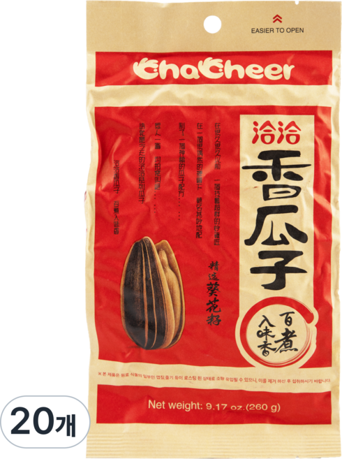 차차 챠챠 해바라기씨 꽈즈 260g 1BOX 오향맛 양념맛, 20개, 260g(1개)