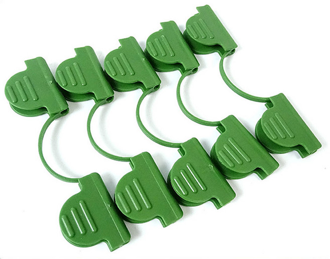 온실 비닐고정집게 파이프 비닐집게 10개 D_6mm, 녹색