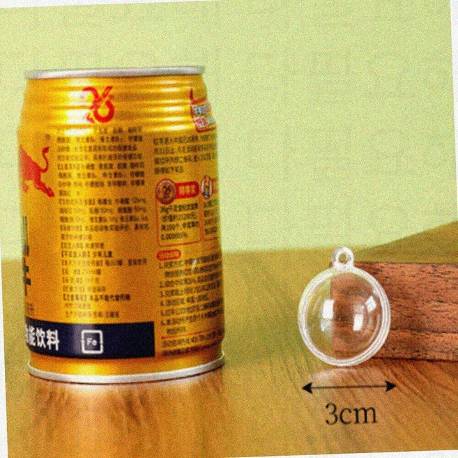 트리장식 오너먼트볼 투명구 장식캡슐 경품 뽑기볼 뽑기캡슐 4p, 3cm 6세트