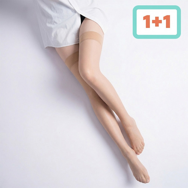 네이빈 오버니 허벅지 밴드 스타킹 2p 무릎위 압박 니하이