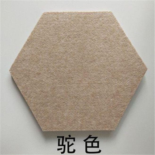 good 六邊形毛氈牆貼軟木板照片牆作品展示板室內辦公室裝飾留言板, 深駝色 5片裝, 1個