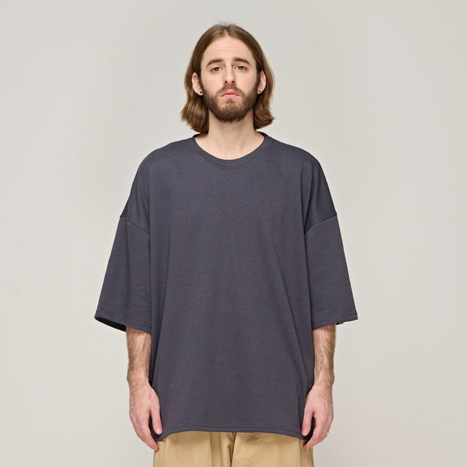 카고브로스 CB OVER BOX SHORT SLEEVE CHARCHOL