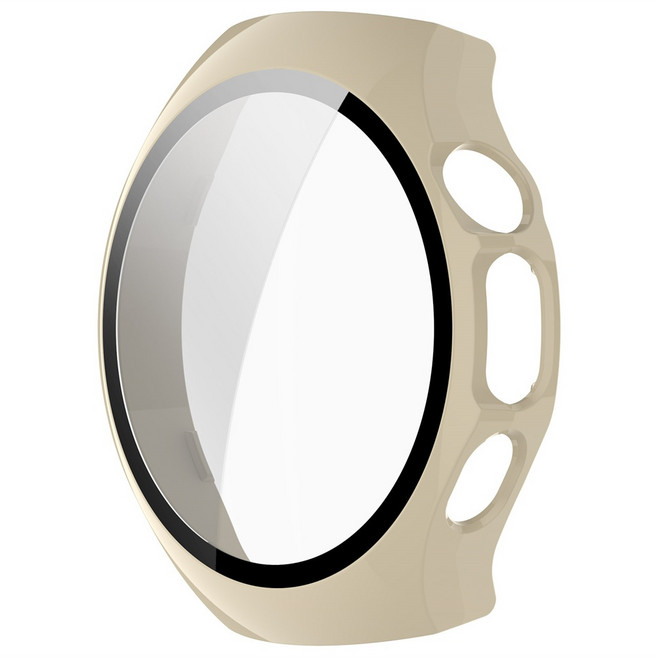 PC 保護殼 保護套 全包覆 防護殼, 1個, 米白,Huawei Watch 5 42mm