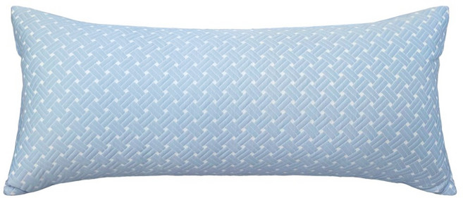 [당일출고] 베드앤데코 국내생산 더위타파 크로스 냉감 등쿠션(솜포함), 블루