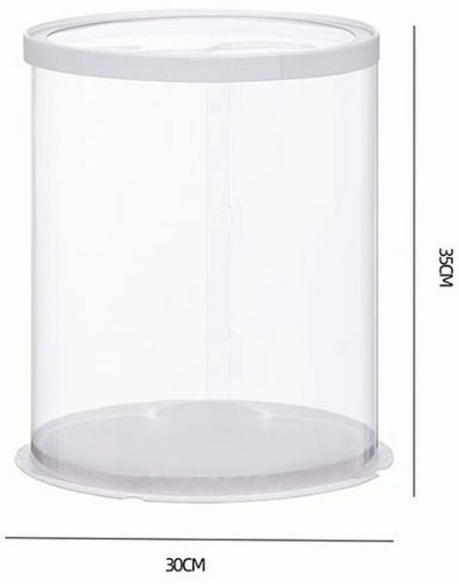 零手作材料 壓克力盒 帆船 摩天輪 鈔票花 發財船 喬遷 壓克力, 1個, 圓形盒【30*35cm】