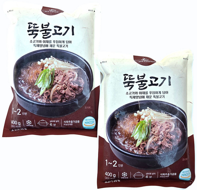 새마원 소고기 뚝배기불고기 400g 간편식 즉석식품 뚝불고기, 2개
