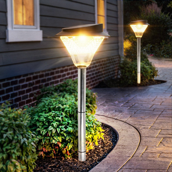 신성나라 태양광 정원등 COB 태양열 조명 LED 전등 잔디등, 말뚝형(노란빛)