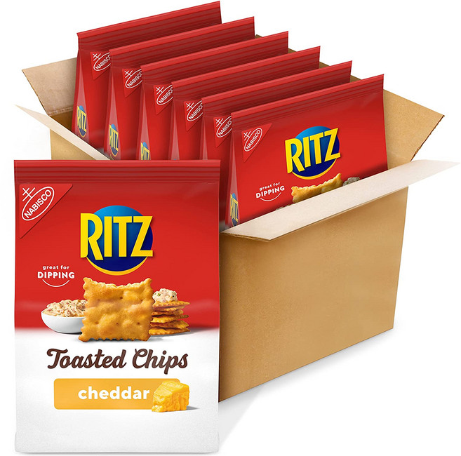 미국 리츠 토스티드 칩 체다치즈맛 Ritz Toasted Chips Cheddar, 6개, 229g