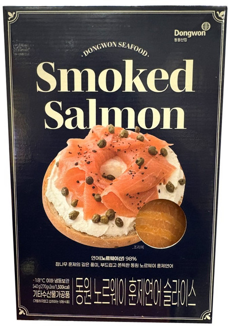 코스트코 동원 노르웨이 훈제 연어 슬라이스 540g(270g x 2개), 1개, 540g