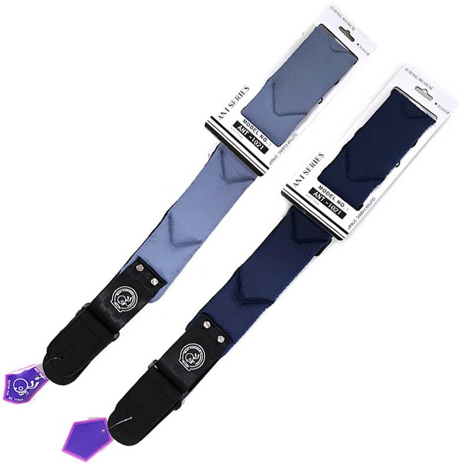 폭신쿠션 기타스트랩 모든기타용 안전벨트소재 패브릭 견고한 기타멜빵 색상 택, 네이비, 1개