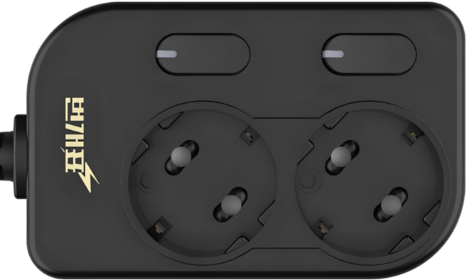 번개표 이동형 멀티탭 콘센트 개별형 2구 WI-MC21623, 1.5m, 01. BLACK (블랙), 1개