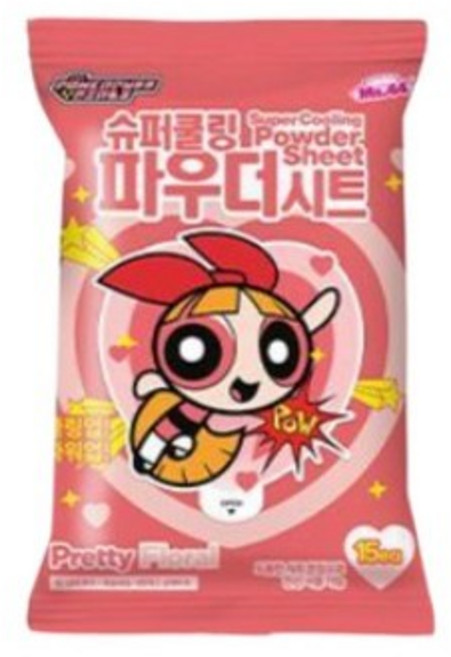 MS44 슈퍼 쿨링 파우더 시트 15매 플로럴, 87g, 1개