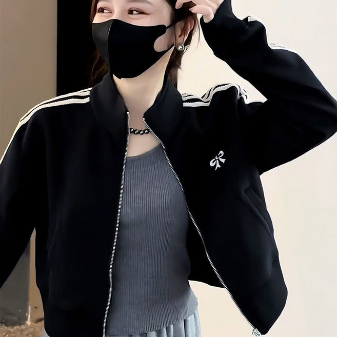 Neirny 여성 야구 점퍼 봄 가을 간절기 캐주얼 야구복 데일리 루즈핏 키작녀 재킷 패션 트레이닝 바람막이 상의