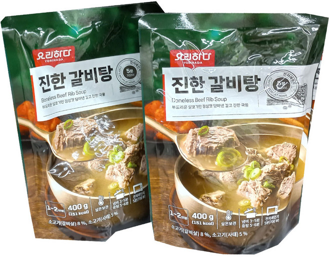 요리하다 진한 갈비탕, 2개, 400g