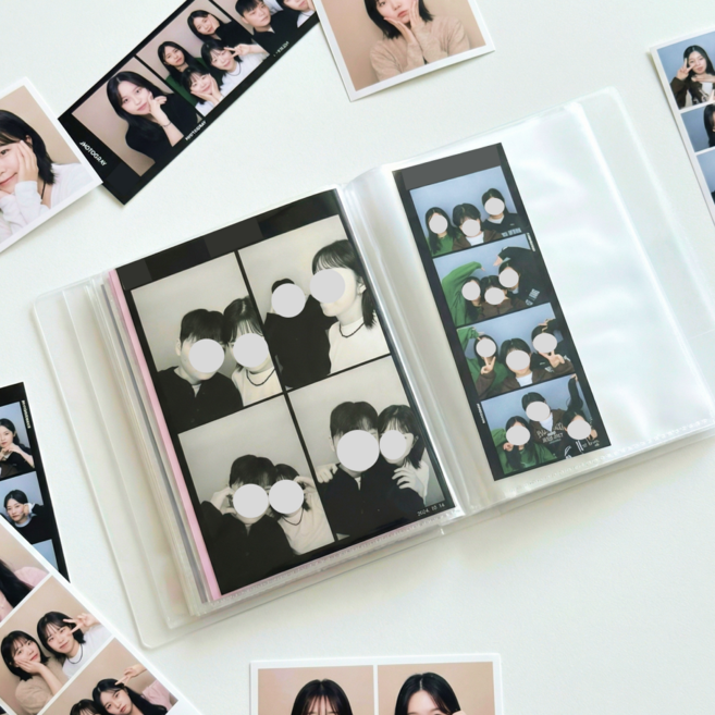 보그코우 인생네컷 폴라로이드 투명 포토앨범, 40매, 화이트