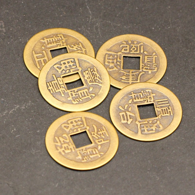 五帝錢仿古銅錢金屬工藝品錢幣黃銅五帝錢銅幣仿古銅幣鍍銅五帝錢20套默認顏色, 鍍銅五帝錢20套