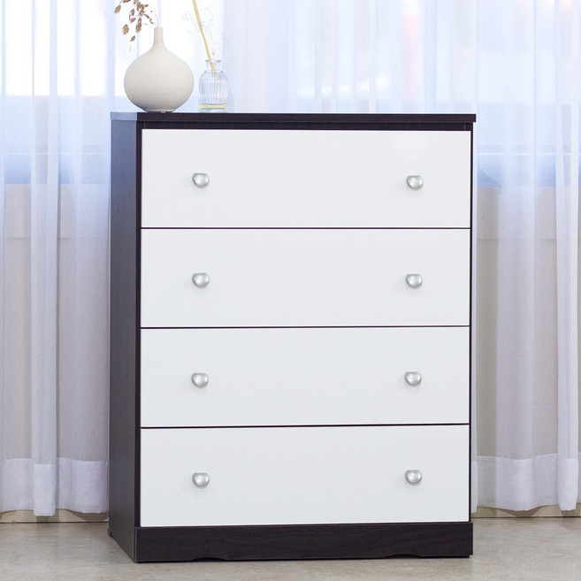 리더스퍼니처 2자4단 서랍장, 월낫화이트