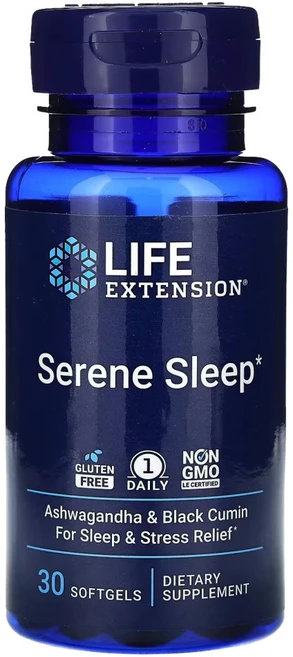 라이프익스텐션 세렌 슬립 블랙커민 & 아슈와간다 30캡슐 Life Extension, 3개, 30정 - 쿠팡