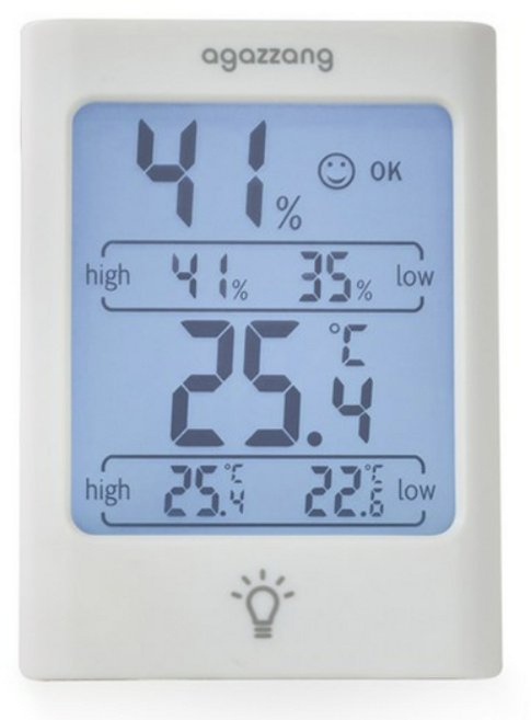아가짱 디지털 메모리 백라이트 온습도계 미니, 2개