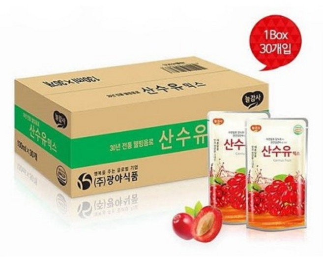 광야식품 산수유감식초 130ml 30팩, 30개