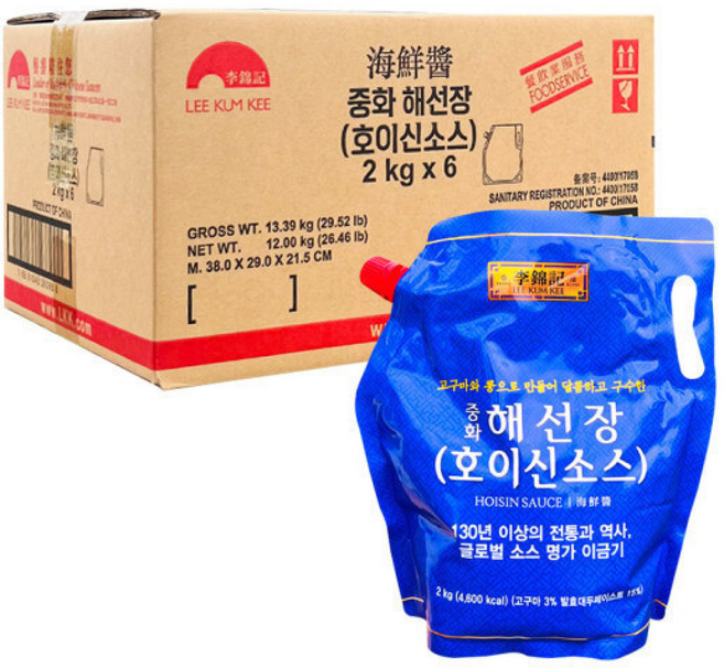 이금기 중화해선장 스파우트 한박스 호이신 월남쌈 쌀국수 소스 파우치 대용량, 6개, 2kg