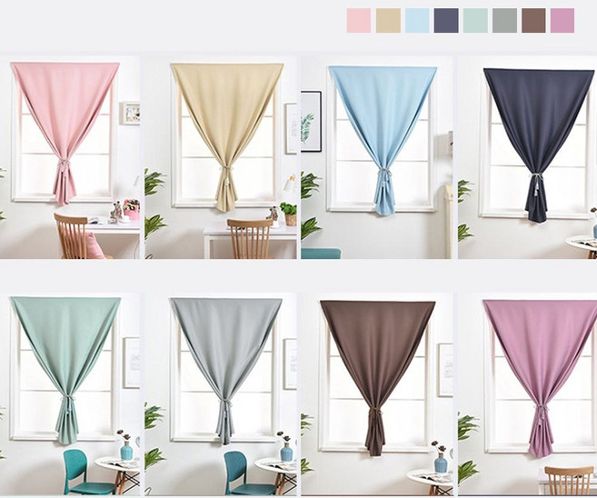 커튼 암막 창문커텐 무타공 부착식 벨크로 인테리어 소품 암막커튼