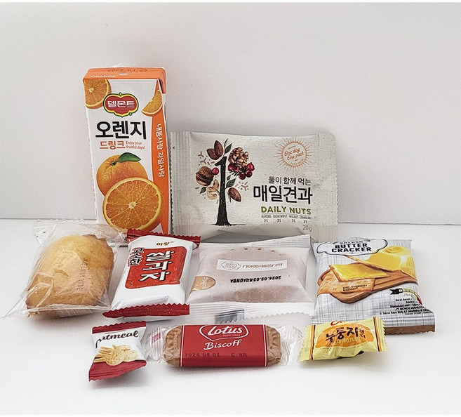 주전부리A 결혼 웨딩 하객 버스대절 어르신 간식꾸러미 크리스마스과자선물, 1개