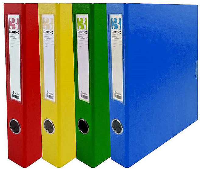 인터탑 플랜 고급형 합지 3공 D링 3cm A4 200매철, 4색 혼합(4개), 1세트