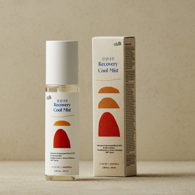 트웰브그랩스 산삼나무 리커버리 스포츠 쿨 미스트 100ml, 1개, 2개입