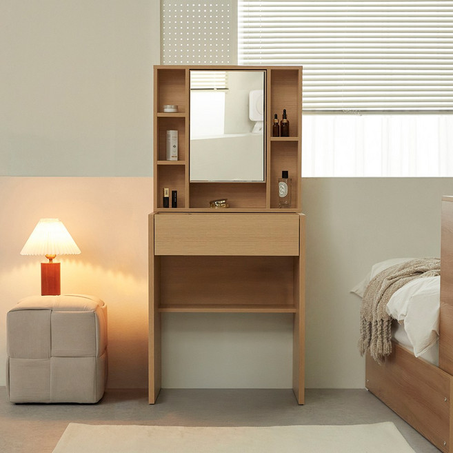 [할인해봄] 파로마 에일리 600 서랍 수납화장대, 오크