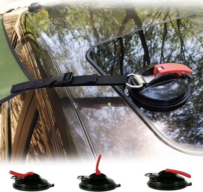 LxU 초강력 차박 큐방 4p 세트 타프 텐트 고정 흡착고리, 검정색