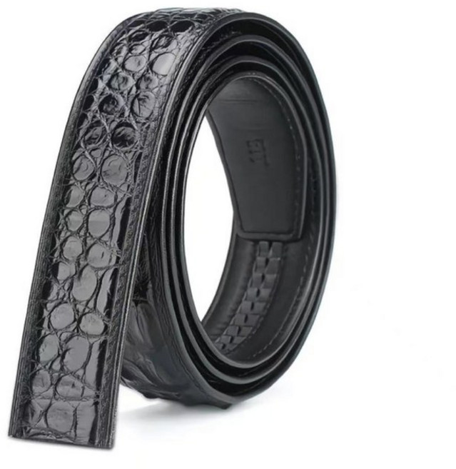 ZCBV남자 고급 수제 악어가죽 정장 벨트 자동 버클 교체용 가죽 허리띠 선물