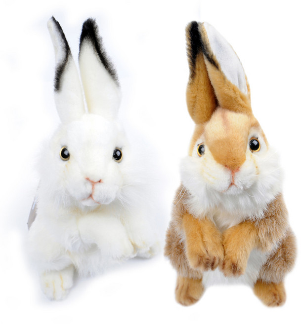 [한사토이]3313/3316 토끼 동물인형세트(흰색 갈색) 32cm.H