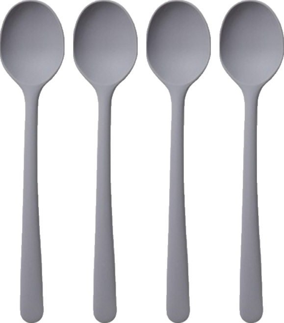 키친팩토리 파스텔 실리콘 미니요리스푼, 모던그레이, 4개