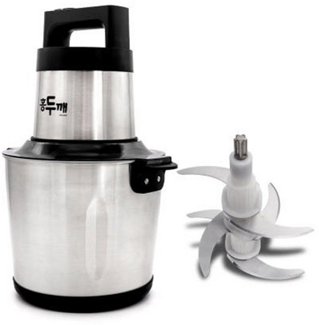 홍두깨 6L 대용량 전동 다지기 스테인리스 강력모터 2단속도 분리세척 야채고기과일 파워주방가전