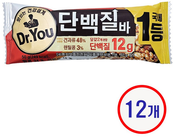 닥터유 단백질바, 50g, 24개