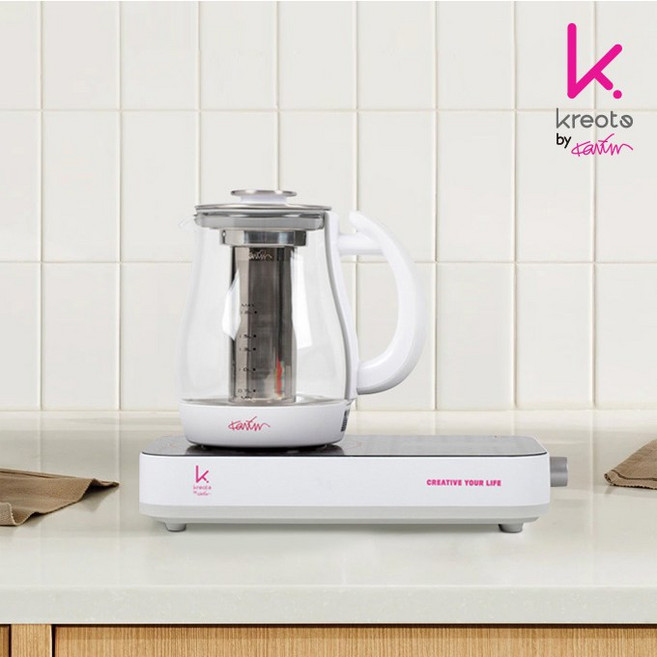 카이로 스마트 인덕션 전기 포트 1.8L, SIW-KT16(화이트)