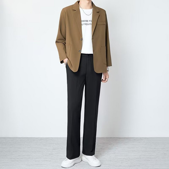 男款春秋新款商務通懃西裝二件套