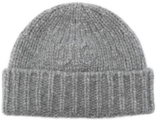 셀린느 로고 디테일 골지 비니