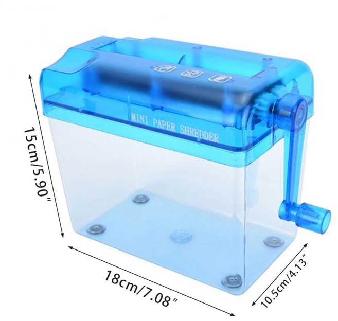 A6 휴대용 미니 종이 분쇄기 전기 USB 배터리 작동 문서 홈 오피스를위한 절단 도구, blue A6, 1개