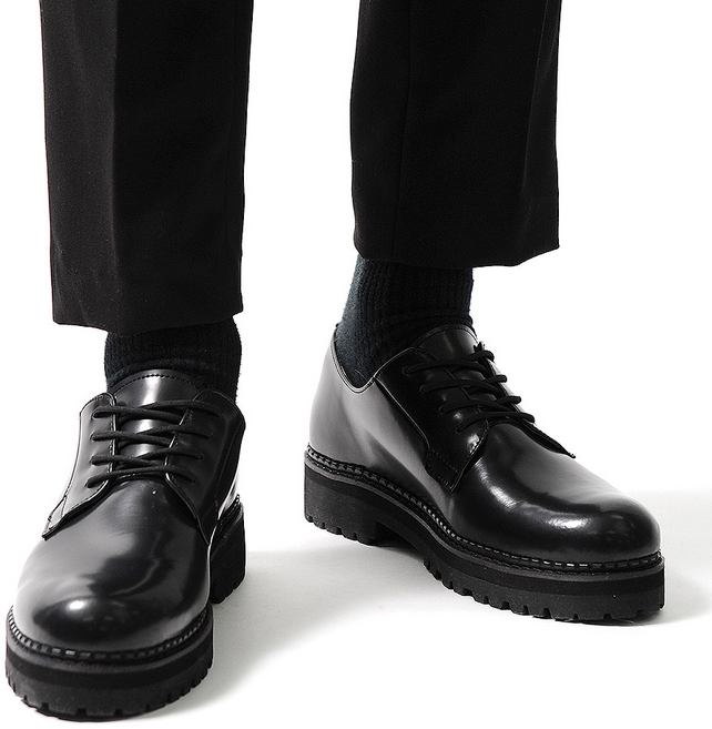 [당일발송][BOX소가죽]7cm키높이수제화 더비슈즈