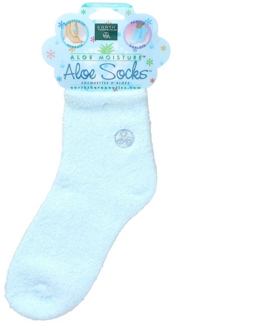 Earth Therapeutics 알로에 모이스처 알로에 양말 파란색 1켤레 EAT-91793 - 쿠팡